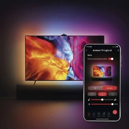 LED RGBIC Juostelė - TV GoSmart LED/24W/230V 65“