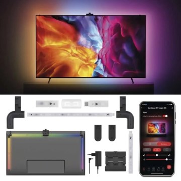 LED RGBIC Pritemdoma juostelė televizoriui GoSmart LED/24W/230V 55“