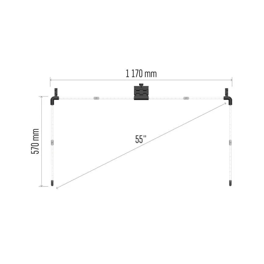 LED RGBIC Pritemdoma juostelė televizoriui GoSmart LED/24W/230V 55“