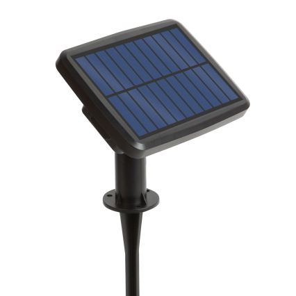 Reguliuojama LED RGBIC saulės girlianda 15xLED/1,3W/3,7V 2200 mAh 8 m IP65 juoda + nuotolinis pultas