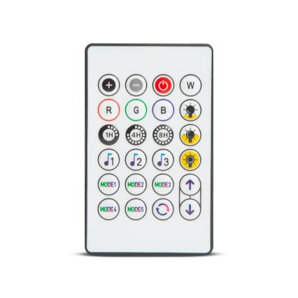 Reguliuojama LED RGBIC saulės girlianda 15xLED/1,3W/3,7V 2200 mAh 8 m IP65 juoda + nuotolinis pultas