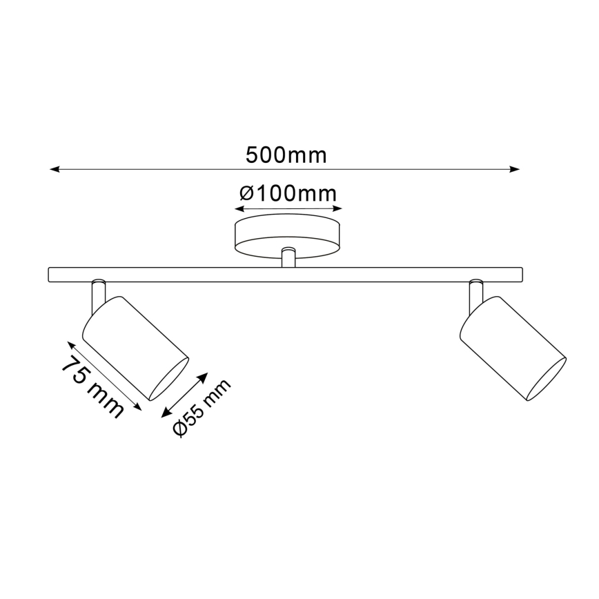 LED RGBW dimeriuojamas taškinis šviestuvas GOLDI 2xGU10/6W/230V 3000K auksinis + nuotolinis valdymas
