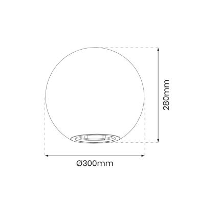 LED RGBW reguliuojama lauko lempa GLOBO 1xE27/12W/230V 2700-6500K skersm. 30 cm IP44 Wi-Fi
