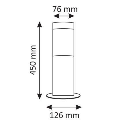 LED RGBW reguluojama lauko lempa OSLO 1xE27/6,5W/230V 2700-6500K Wi-Fi 45 cm IP44 antracitas