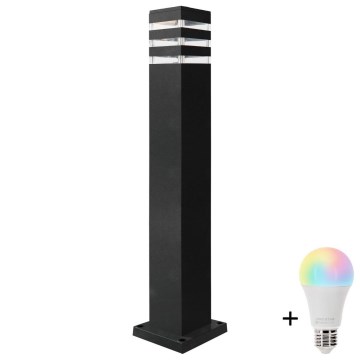 LED RGBW dimeriuojama lauko lempa TEKSAS 1xE27/9W/230V 2700-6500K Wi-Fi 74 cm IP44 antracitas