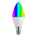 LED RGBW dimeriuojama lemputė E14/5,5W/230V 3000-6500K Wi-Fi Tuya