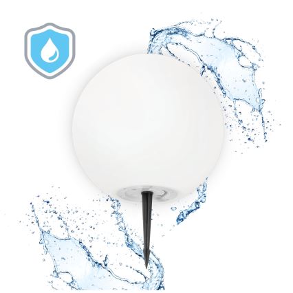 LED RGBW reguliuojamo ryškumo saulės lempa GARDEN BALL LED/5W/3,7V 3000K IP54 2200 mAh Ø 40 cm + nuotolinis pultelis
