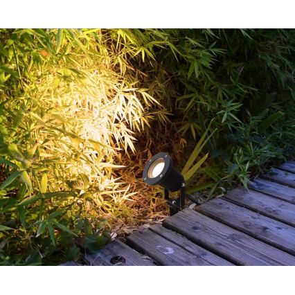 LED RGBW dimeriuojamas lauko šviestuvas BLAKE 1xGU10/6W/230V IP65 + nuotolinis valdymas