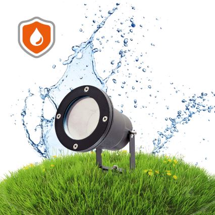 LED RGBW dimeriuojamas lauko šviestuvas BLAKE 1xGU10/6W/230V IP65 + nuotolinis valdymas