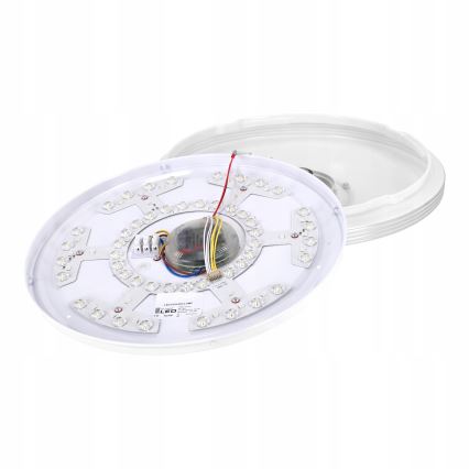 LED RGBW dimeriuojamas lubinis šviestuvas su garsiakalbiu, 60 W, 230 V, 3000–6000 K, skersmuo 40 cm, balta + nuotolinis valdymas