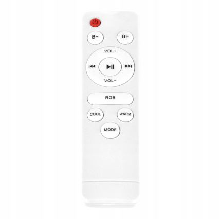 LED RGBW dimeriuojamas lubinis šviestuvas su garsiakalbiu, 60 W, 230 V, 3000–6000 K, skersmuo 40 cm, balta + nuotolinis valdymas