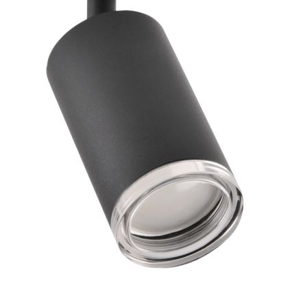 LED RGBW dimeriuojamas vonios kambario taškinis šviestuvas TURYN 4xGU10/4,8W/230V 3000K IP44 juodas + nuotolinio valdymo pultas