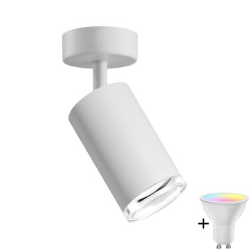 LED RGBW Dimeruojama vonios lubų šviestuvas TURYN 1xGU10/6,5W/230V 2700-6500K Wi-Fi IP44 baltas