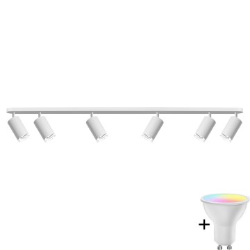 LED RGBW Dimeruojama vonios taškinė šviesa TURYN 6xGU10/6,5W/230V 2700-6500K Wi-Fi IP44 balta
