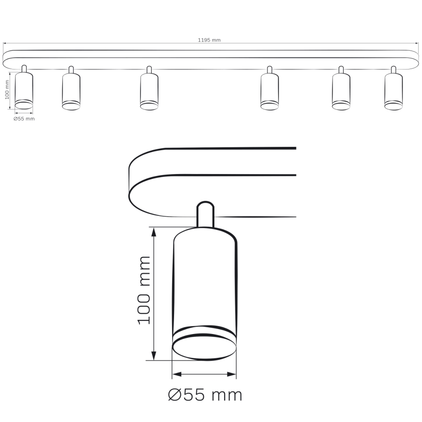 LED RGBW Dimeruojama vonios taškinė šviesa TURYN 6xGU10/6,5W/230V 2700-6500K Wi-Fi IP44 balta