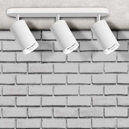 LED RGBW Dimmable Vonios Spot Šviestuvas TURYN 3xGU10/6,5W/230V 2700-6500K Wi-Fi IP44 balta