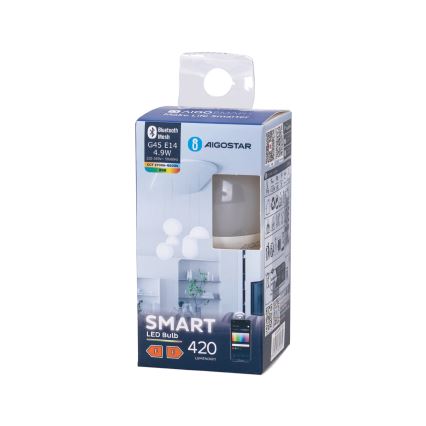 LED RGBW Reguliuojama lemputė G45 E14/4,9W/230V 2700-6500K - Aigostar