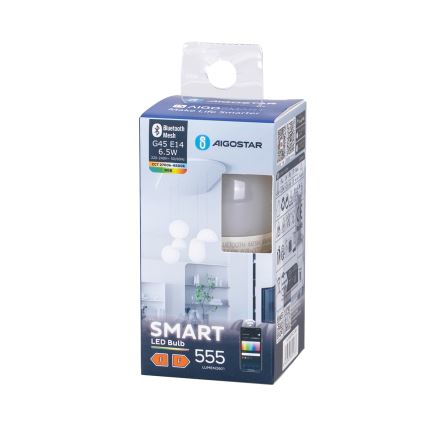 LED RGBW Reguliuojama lemputė G45 E14/6,5W/230V 2700-6500K - Aigostar