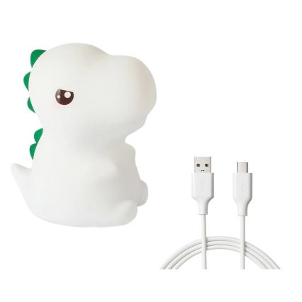 LED RGBW reguliuojamo ryškumo įkraunama jutiklinė vaikiška naktinė lempa DINO LED/1W/5V 1200 mAh