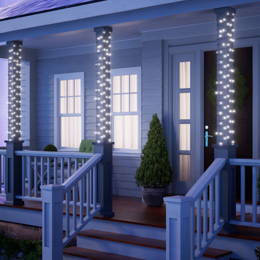 Nanoleaf - LED RGBW Lauko Kelėdinė girlianda ESSENTIALS 250xLED 2x10m 2700-6500K Wi-Fi IP44