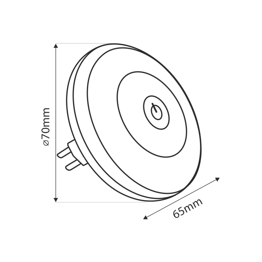 LED RGBW Naktinė lemputė LED/1W/230V balta