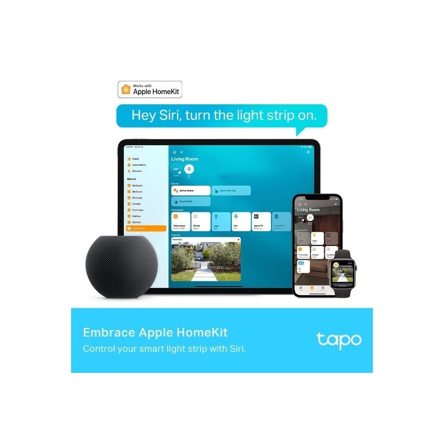 LED RGBW pritemdoma juosta 5 m LED/24W/230V Wi-Fi