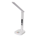 LED RGBW Pritemdoma lempa su belaidžiu įkrovimu, ekranu, ekranas ir USB prievadas MAGNUS LED/6W/5V 3000-6500K balta