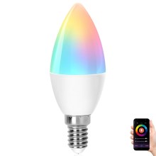 LED RGBW Pritemdoma lemputė C37 E14/6,5W/230V 2700-6500K Wi-Fi - Aigostar