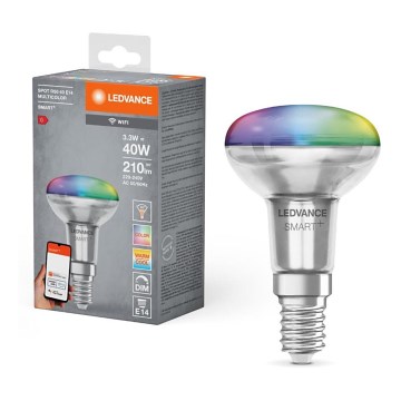 LED RGBW Pritemdoma prožektoriaus lemputė SMART+ R50 E14/3,3W/230V 2700-6500K Wi-Fi - Ledvance