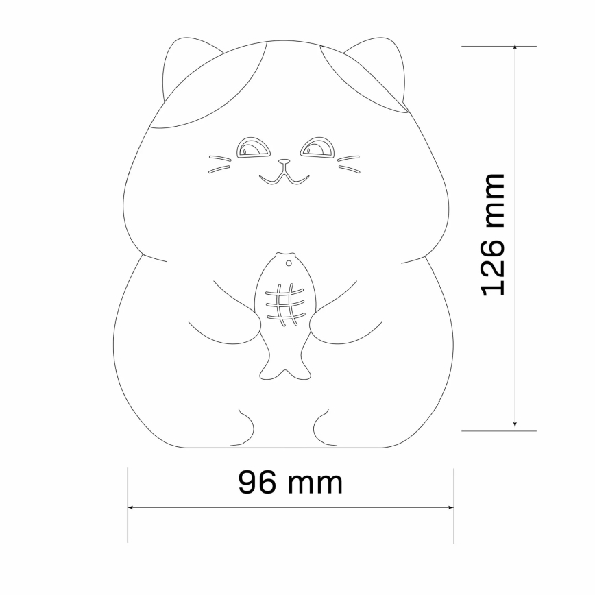 LED RGBW pritemdoma vaikiška jutiklinė lempa GATTO LED/1W/3,7V 1200 mAh