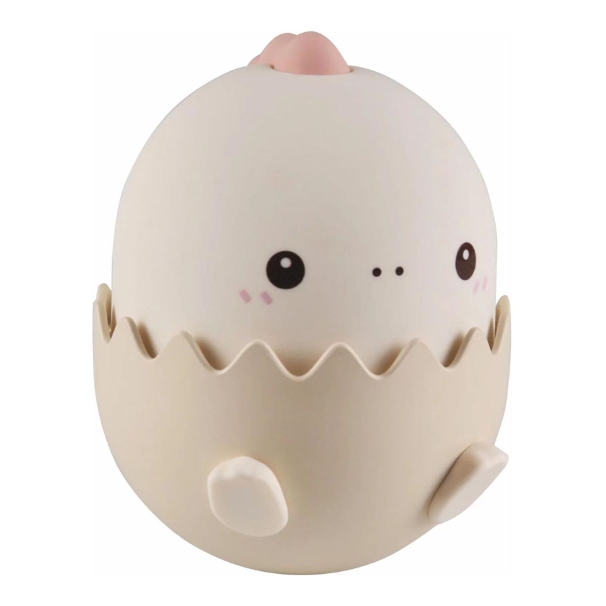 LED RGBW Pritemdoma vaikiška jutiklinė lemputė BABY DINO LED/0,75W/5V USB 1200 mAh rožinė