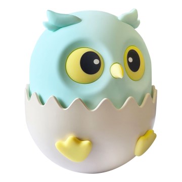 LED RGBW pritemdoma vaikiška jutiklinė lemputė OWL LED/1W/5V USB 1200 mAh pelėda mėlyna