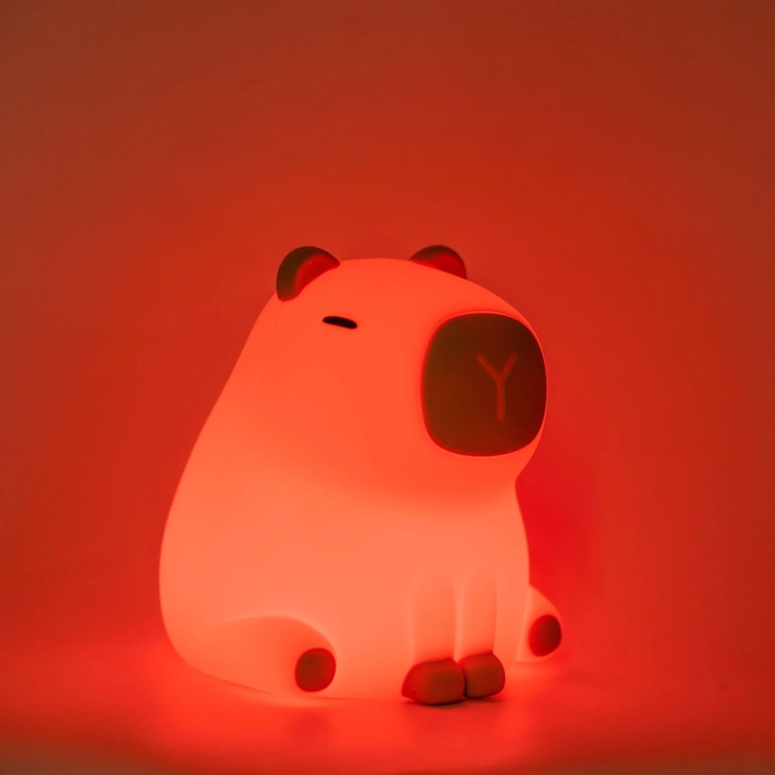 LED RGBW Pritemdoma vaikiška jutiklinė lemputė LED/1W/5V USB 1200 mAh kapibara