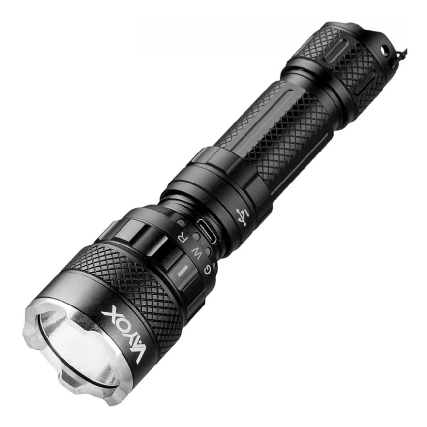 LED RGBW Pritemdomas įkraunamas žibintuvėlis LED/15W/5V IP66 1500 blizgus 2000 mAh
