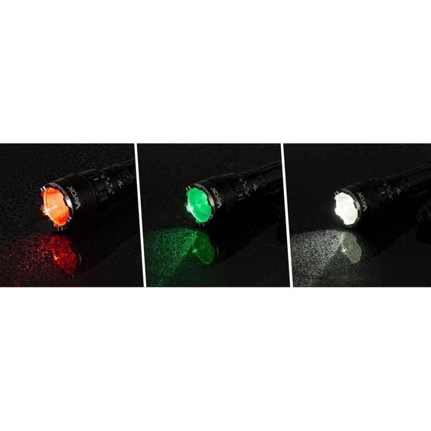 LED RGBW Pritemdomas įkraunamas žibintuvėlis LED/15W/5V IP66 1500 blizgus 2000 mAh