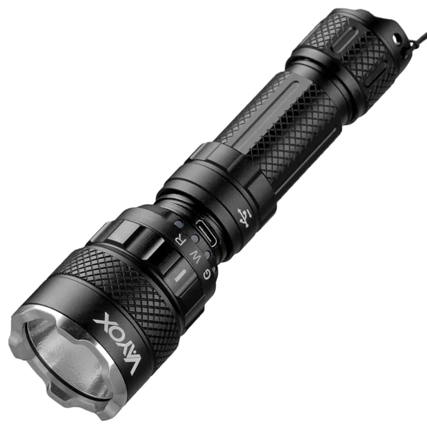 LED RGBW Pritemdomas įkraunamas žibintuvėlis LED/15W/5V IP66 1500 blizgus 2000 mAh