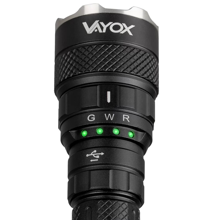 LED RGBW Pritemdomas įkraunamas žibintuvėlis LED/15W/5V IP66 1500 blizgus 2000 mAh