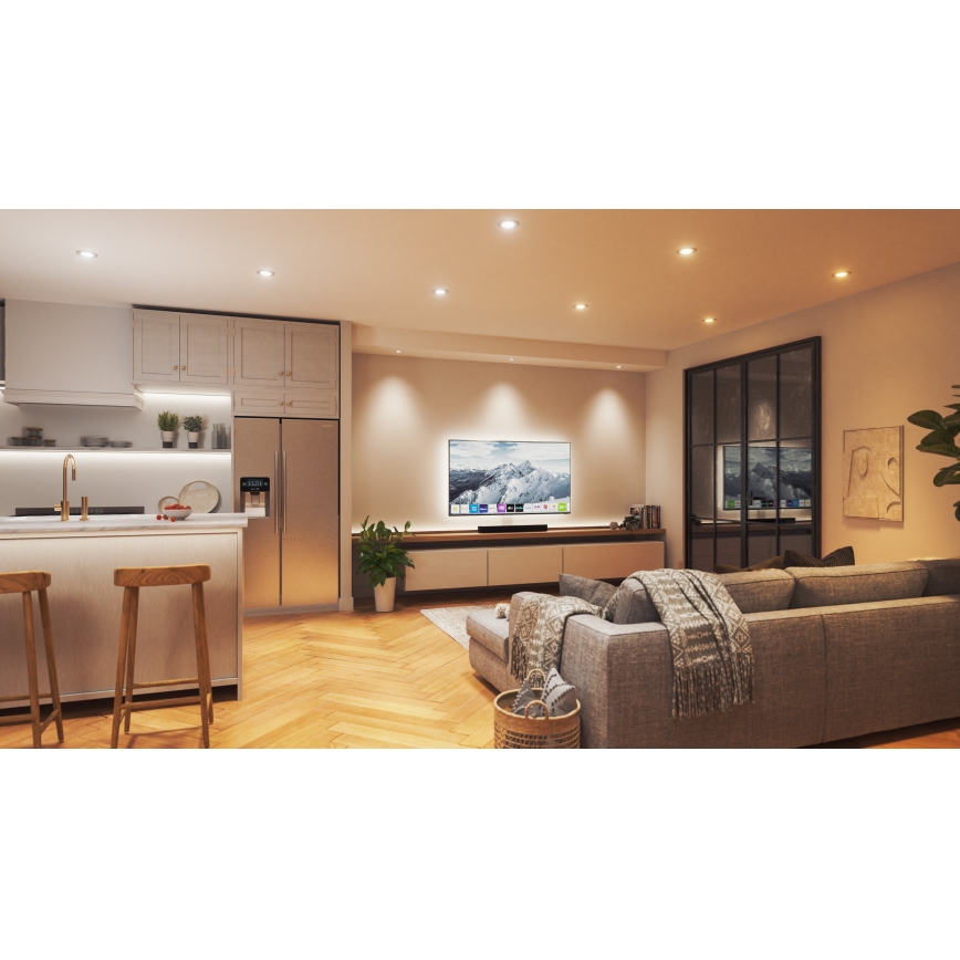 Nanoleaf - LED RGBW Pritemdomas įleidžiamas lubinis šviestuvas ESSENTIALS LED/6W/230V 2700-6500K CRI 90 Wi-Fi