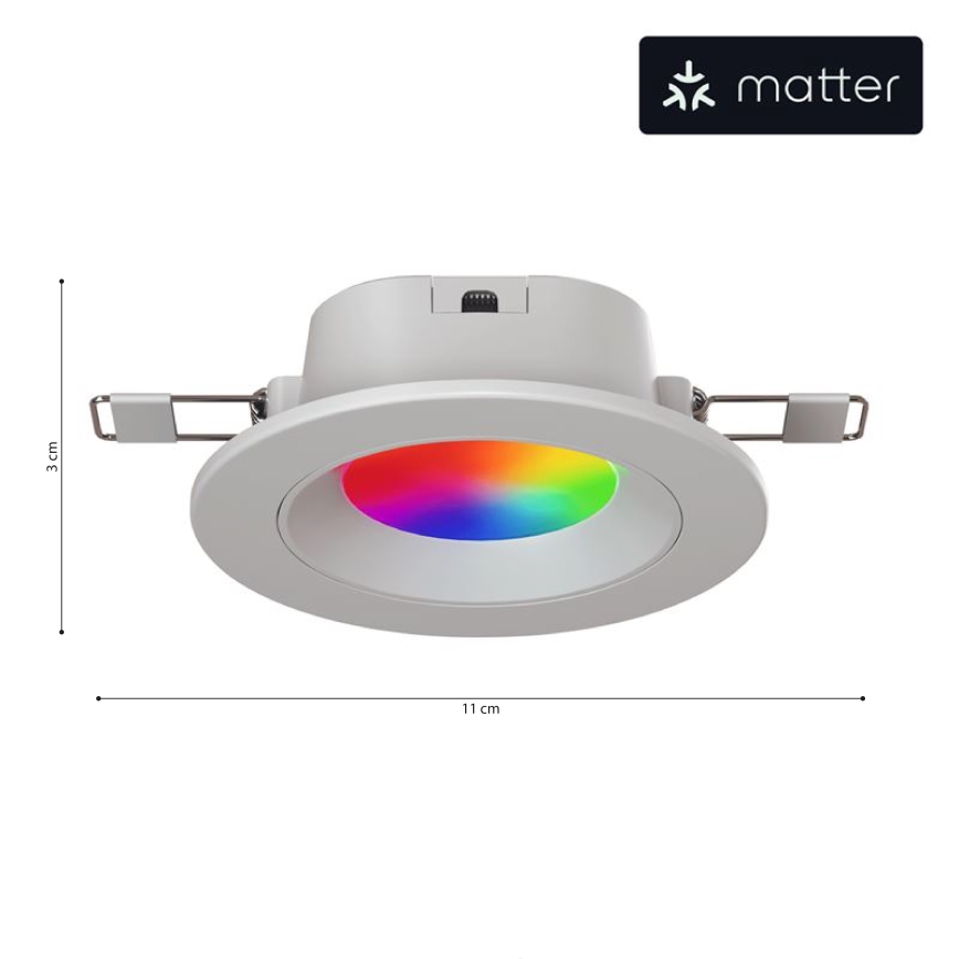 Nanoleaf - LED RGBW Pritemdomas įleidžiamas lubinis šviestuvas ESSENTIALS LED/6W/230V 2700-6500K CRI 90 Wi-Fi