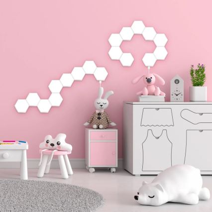KOMPLEKTAS 9x LED RGBW Pritemdomas siena Dekoratyvinis šviestuvas MAYA LED/1W/230V + nuotolinio valdymo pultas
