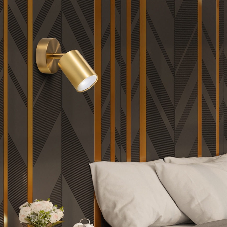 LED RGBW sieninis taškinis šviestuvas su reguliuojamu ryškumu GOLDI 1xGU10/6W/230V 3000K Wi-Fi auksinis