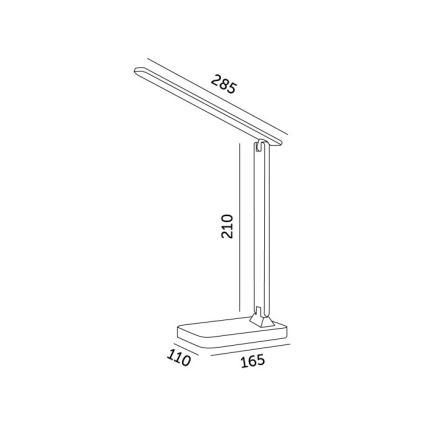 LED RGBW Pritemdomas stalinis šviestuvas NOBLITE LED/7W/5V 3000/4000/6500K balta