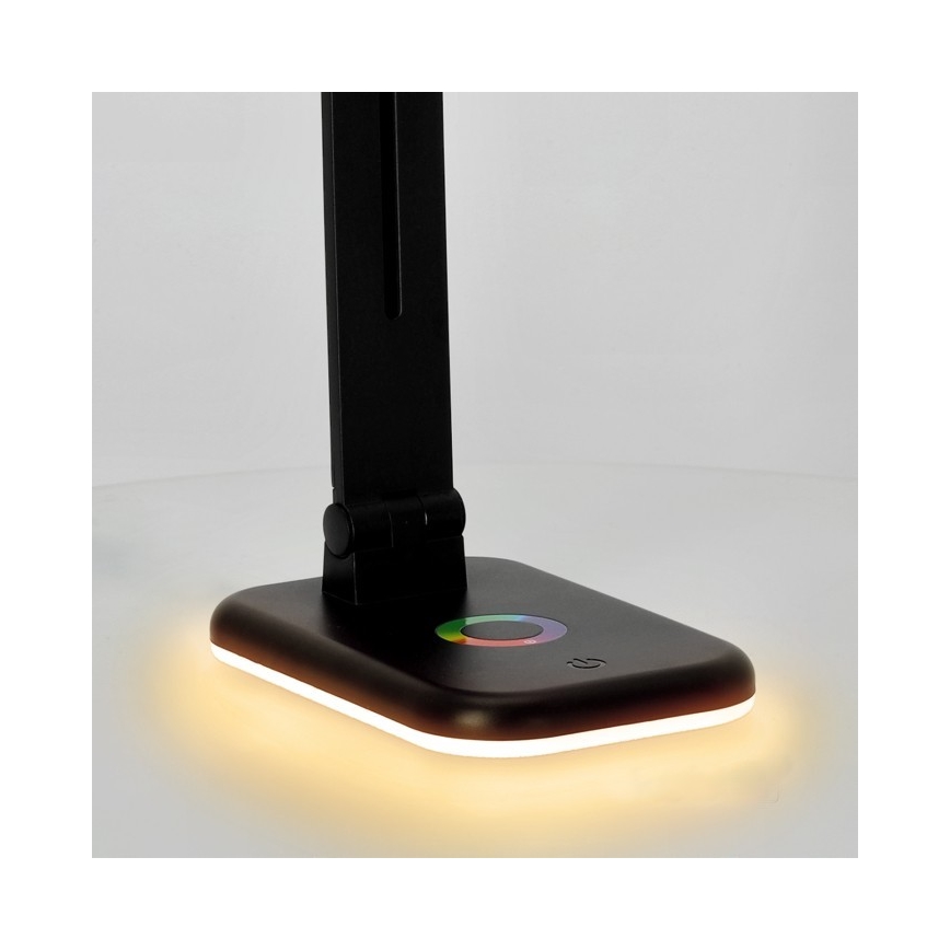 LED RGBW Pritemdomas stalinis šviestuvas NOBLITE LED/7W/5V 3000/4000/6500K juoda
