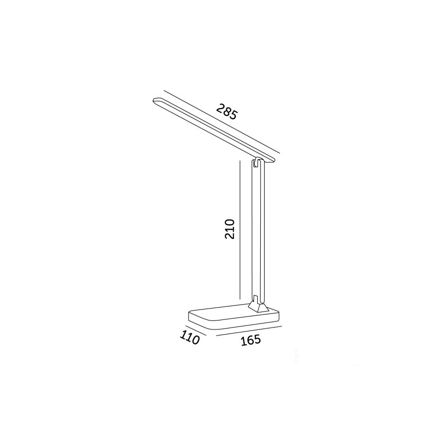 LED RGBW Pritemdomas stalinis šviestuvas NOBLITE LED/7W/5V 3000/4000/6500K juoda