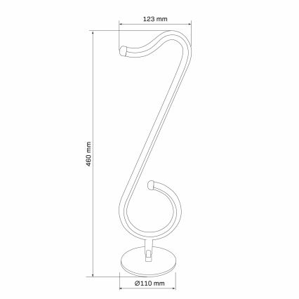 LED RGBW Pritemdomas stalinis šviestuvas NUTKA LED/15W/5V juoda + nuotolinio valdymo pultas