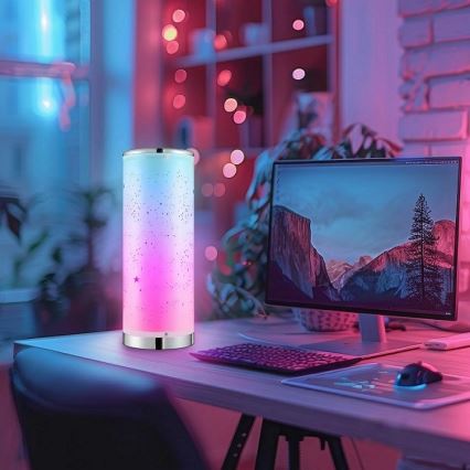 LED RGBW Pritemdomas stalinis šviestuvas STELLA MINI LED/5W/5V + nuotolinio valdymo pultas