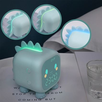 LED RGBW Pritemdomas vaikiškas naktinis maža lempa su žadintuvu FILIP LED/1,5W/5V 1500 mAh