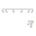 LED RGBW pritemdomas vonios kambario taškinis šviestuvas TURYN 6xGU10/6,5W/230V 2700-6500K Wi-Fi IP44 baltas