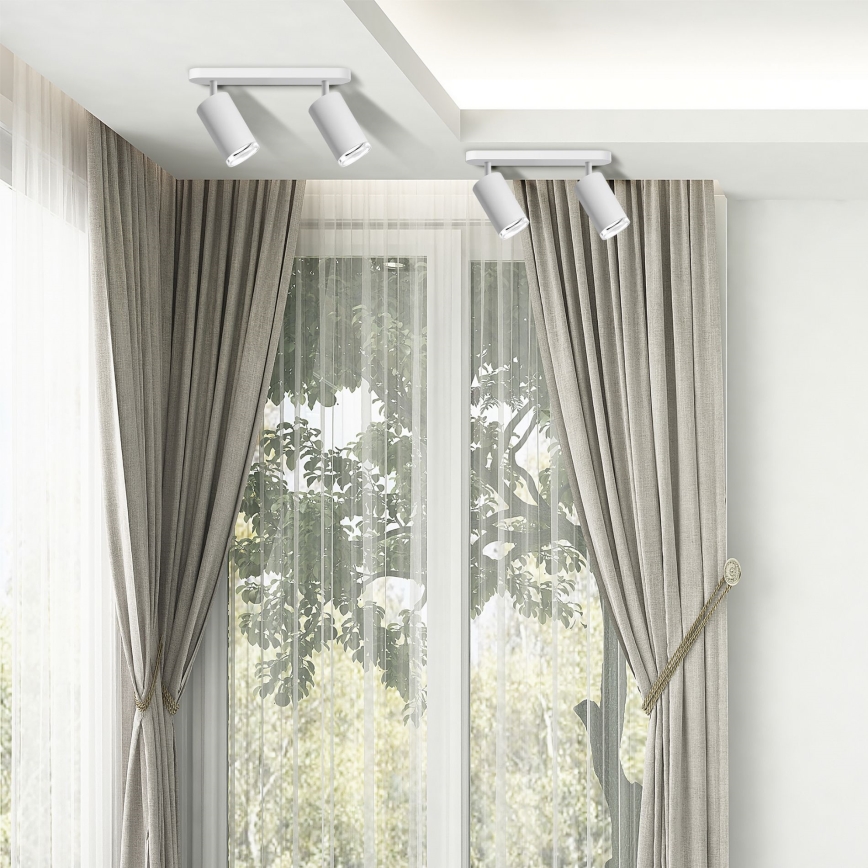 LED RGBW reguliuojamas vonios taškinis šviestuvas TURYN 2xGU10/6,5W/230V 2700-6500K Wi-Fi IP44 baltas