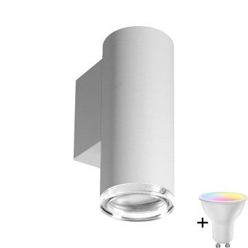 LED RGBW Regluojamas vonios sieninis šviestuvas TURYN 1xGU10/6,5W/230V 2700-6500K Wi-Fi IP44 balta